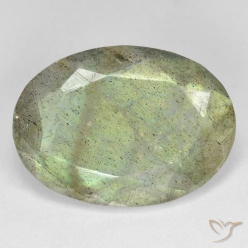 10.67ct Natürlicher Mehrfarbig Labradorit, Oval, Lichtdurchlässig