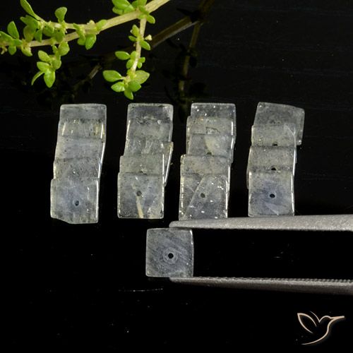 6.24ctw Natürlicher Mehrfarbig Labradorit, Quadrat, Transparent