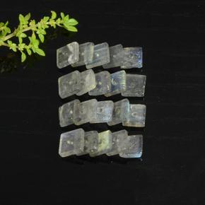 8.86 ct natürliche Mehrfarbig Labradorit-Edelsteine, Quadrat, Lichtdurchlässig