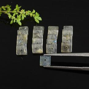 7.92 ct natürliche Mehrfarbig Labradorit-Edelsteine, Quadrat, Lichtdurchlässig