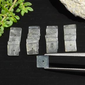 6.44 ct natürliche Mehrfarbig Labradorit-Edelsteine, Quadrat, Lichtdurchlässig