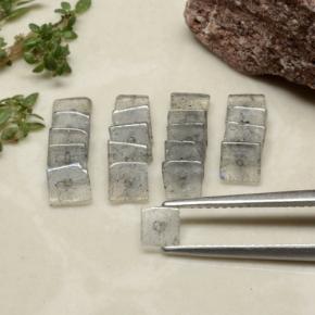 4,95 ct natürliche mehrfarbiger Labradorit-Edelsteine, Quadrat, Transparent
