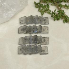 4,95 ct natürliche mehrfarbiger Labradorit-Edelsteine, Quadrat, Transparent
