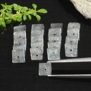 4.94 ct natürliche Mehrfarbig Labradorit-Edelsteine, Quadrat, Transparent