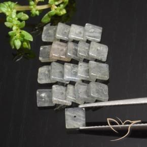 6.78 ct natürliche Mehrfarbig Labradorit-Edelsteine, Quadrat, Transparent