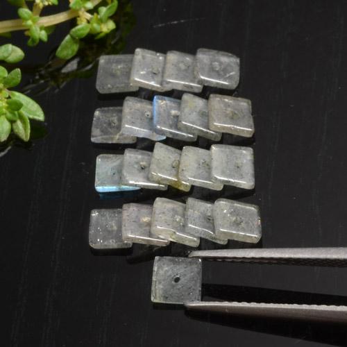 4,50 ct natürliche mehrfarbiger Labradorit-Edelsteine, Quadrat, Lichtdurchlässig