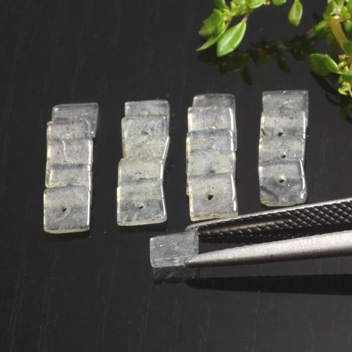 4,50 ct natürliche mehrfarbiger Labradorit-Edelsteine, Quadrat, Lichtdurchlässig