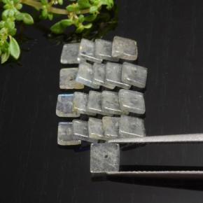 5.30 ct natürliche Mehrfarbig Labradorit-Edelsteine, Quadrat, Lichtdurchlässig