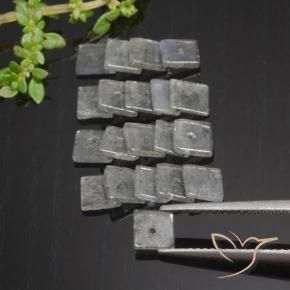 5.46 ct natürliche Mehrfarbig Labradorit-Edelsteine, Quadrat, Lichtdurchlässig
