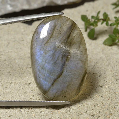 9,17 ctw natürlicher Mehrfarbig Labradorit, Oval Schliff, Lichtdurchlässig