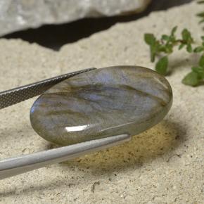 9,17 ctw natürlicher Mehrfarbig Labradorit, Oval Schliff, Lichtdurchlässig