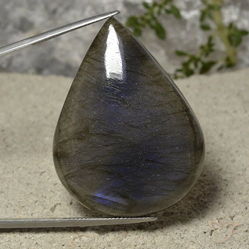 94.23ct Natürlicher Mehrfarbig Labradorit, Birnenform, Lichtdurchlässig