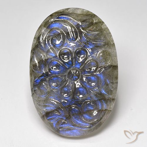 27.86ct Natürlicher Mehrfarbig Labradorit, Oval, Lichtdurchlässig