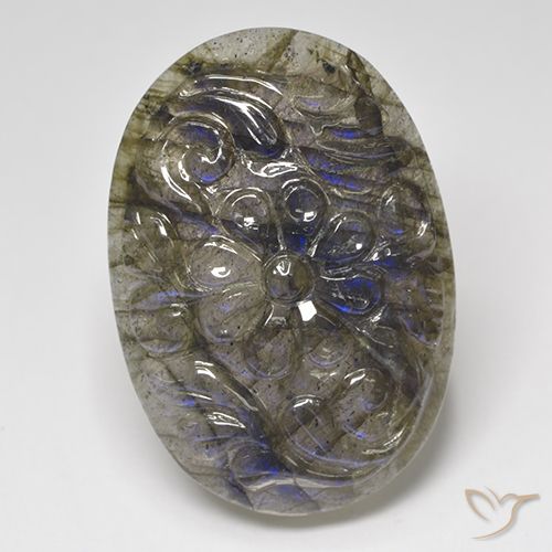 27.04ct Natürlicher Mehrfarbig Labradorit, Oval, Lichtdurchlässig
