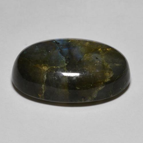 20,40 ctw natürlicher mehrfarbiger Labradorit, Oval Schliff, Lichtdurchlässig