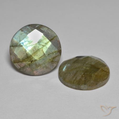 11.65 ct natürliche Mehrfarbig Labradorit-Edelsteine, Runden, Lichtdurchlässig