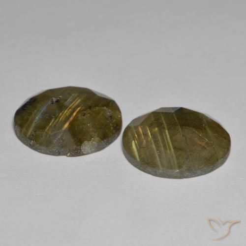 12.07 ct natürliche Mehrfarbig Labradorit-Edelsteine, Runden, Lichtdurchlässig