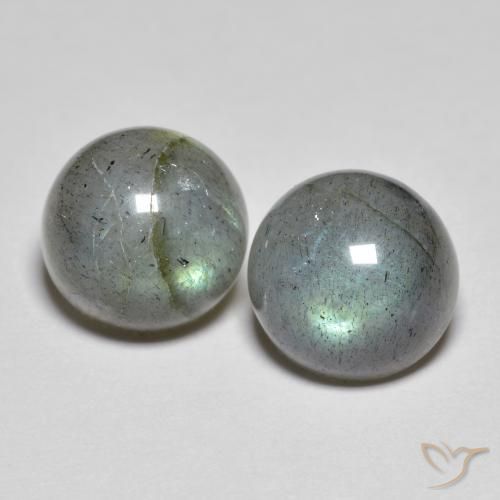 7.36 ct natürliche Mehrfarbig Labradorit-Edelsteine, Runden, Lichtundurchlässig