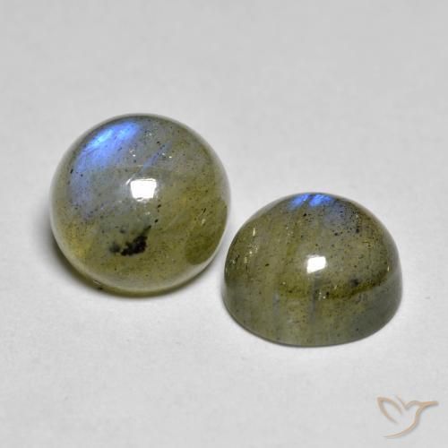 4.45 ct natürliche Mehrfarbig Labradorit-Edelsteine, Runden, Lichtdurchlässig