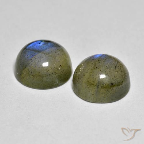 4.45 ct natürliche Mehrfarbig Labradorit-Edelsteine, Runden, Lichtdurchlässig