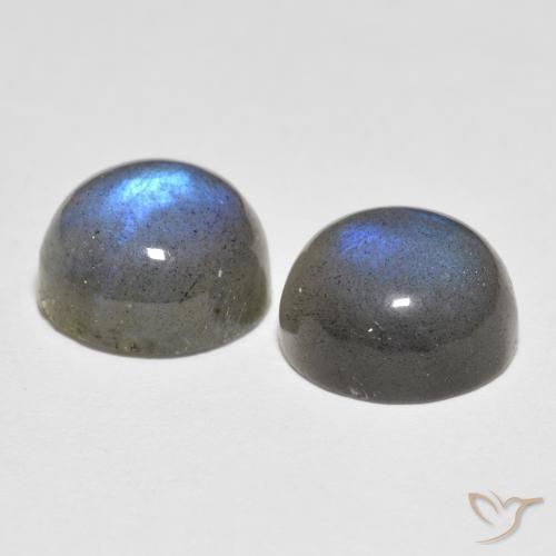5.07 ct natürliche Mehrfarbig Labradorit-Edelsteine, Runden, Lichtdurchlässig