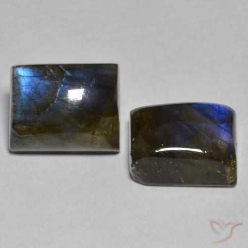 11.38 ct natürliche Mehrfarbig Labradorit-Edelsteine, Baguette, Lichtdurchlässig