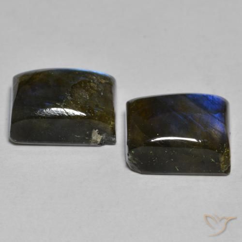 11.38 ct natürliche Mehrfarbig Labradorit-Edelsteine, Baguette, Lichtdurchlässig