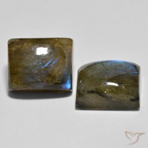 12.39 ct natürliche Mehrfarbig Labradorit-Edelsteine, Baguette, Lichtdurchlässig