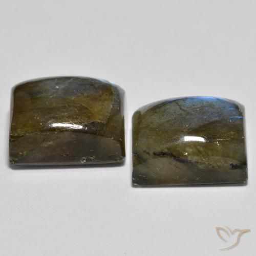 12.39 ct natürliche Mehrfarbig Labradorit-Edelsteine, Baguette, Lichtdurchlässig