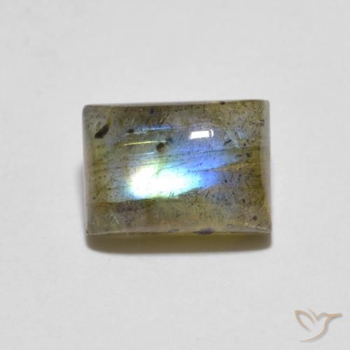 1.79ct Natürlicher Mehrfarbig Labradorit, Baguette, Lichtdurchlässig