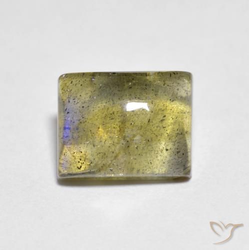 2.18ct Natürlicher Mehrfarbig Labradorit, Baguette, Transparent