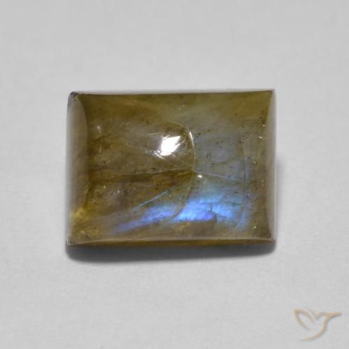 2.04ct Natürlicher Mehrfarbig Labradorit, Baguette, Lichtdurchlässig