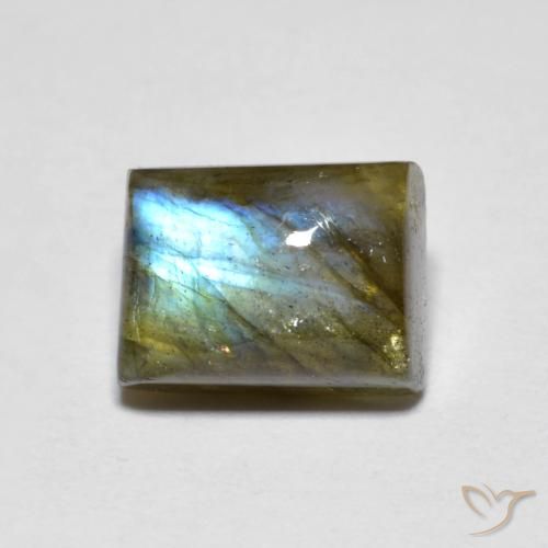 2.64ct Natürlicher Mehrfarbig Labradorit, Baguette, Lichtdurchlässig