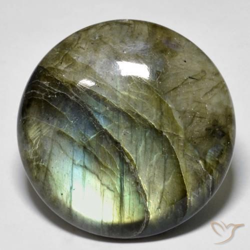 30.85ct Natürlicher Mehrfarbig Labradorit, Runden, Lichtdurchlässig
