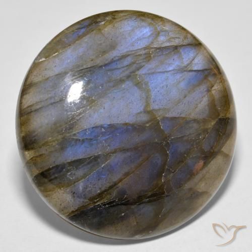33.19ct Natürlicher Mehrfarbig Labradorit, Runden, Lichtdurchlässig