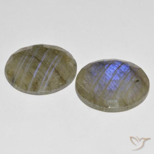 26.54 ct natürliche Mehrfarbig Labradorit-Edelsteine, Runden, Lichtdurchlässig