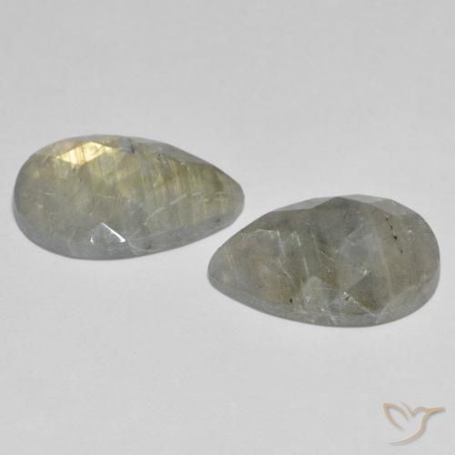 13.66 ct natürliche Mehrfarbig Labradorit-Edelsteine, Birnenform, Lichtdurchlässig