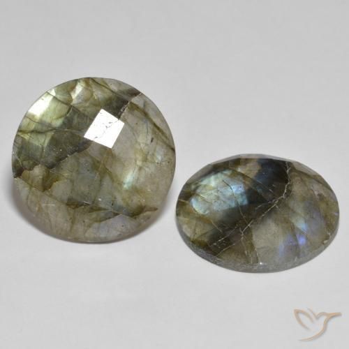 26.25 ct natürliche Mehrfarbig Labradorit-Edelsteine, Runden, Lichtdurchlässig
