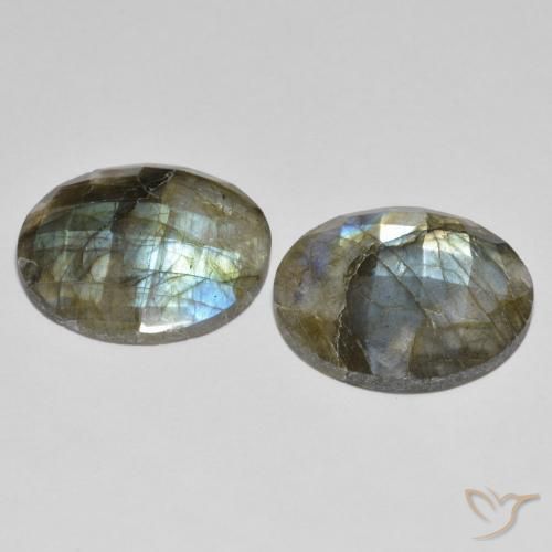 26.25 ct natürliche Mehrfarbig Labradorit-Edelsteine, Runden, Lichtdurchlässig