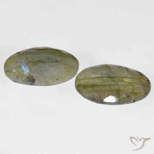 25.35 ct natürliche Mehrfarbig Labradorit-Edelsteine, Oval, Lichtdurchlässig