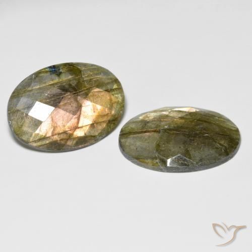 31.65 ct natürliche Mehrfarbig Labradorit-Edelsteine, Oval, Lichtdurchlässig