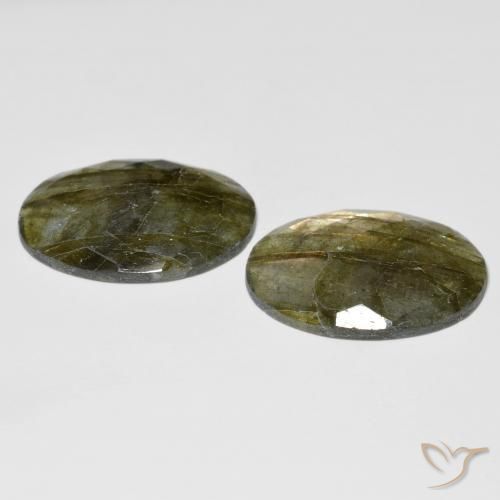31.65 ct natürliche Mehrfarbig Labradorit-Edelsteine, Oval, Lichtdurchlässig
