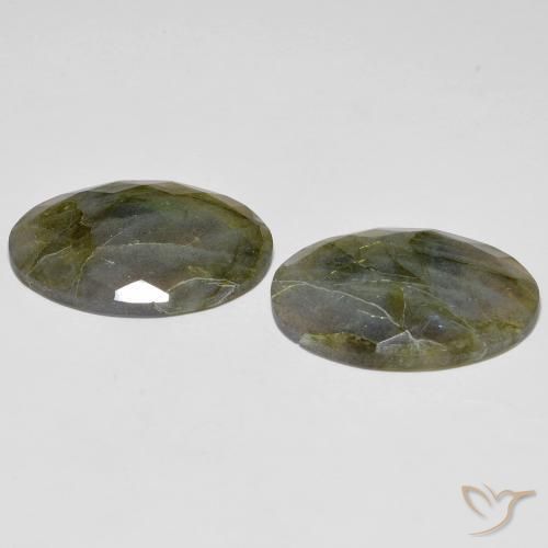 32.72 ct natürliche Mehrfarbig Labradorit-Edelsteine, Oval, Lichtdurchlässig