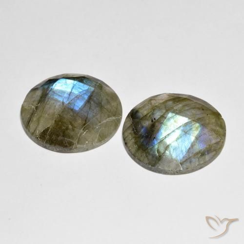 25.78 ct natürliche Mehrfarbig Labradorit-Edelsteine, Runden, Lichtdurchlässig