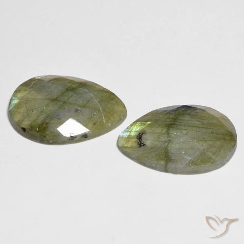 13.42 ct natürliche Mehrfarbig Labradorit-Edelsteine, Birnenform, Lichtdurchlässig