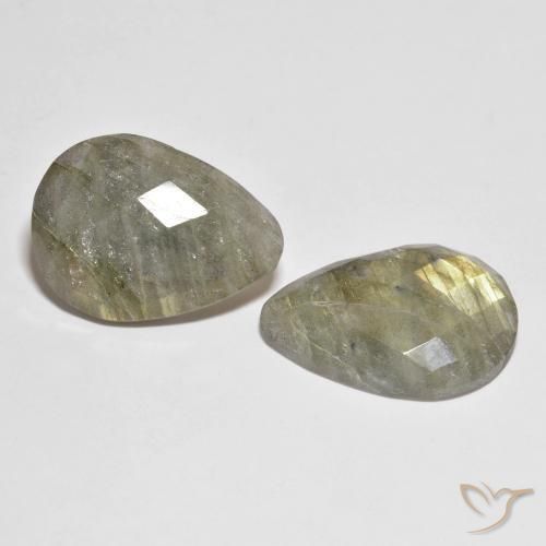 19.56 ct natürliche Mehrfarbig Labradorit-Edelsteine, Birnenform, Lichtdurchlässig