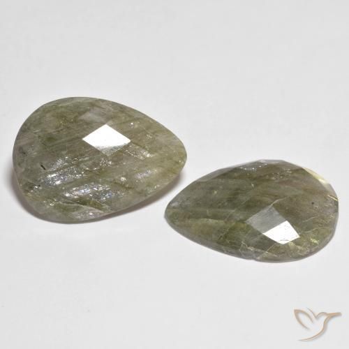 22.06 ct natürliche Mehrfarbig Labradorit-Edelsteine, Birnenform, Lichtdurchlässig