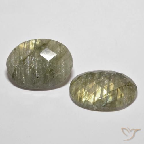 21.64 ct natürliche Mehrfarbig Labradorit-Edelsteine, Oval, Lichtdurchlässig