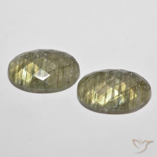 21.64 ct natürliche Mehrfarbig Labradorit-Edelsteine, Oval, Lichtdurchlässig