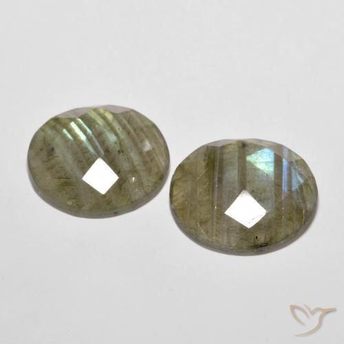 15.21 ct natürliche Mehrfarbig Labradorit-Edelsteine, Runden, Lichtdurchlässig